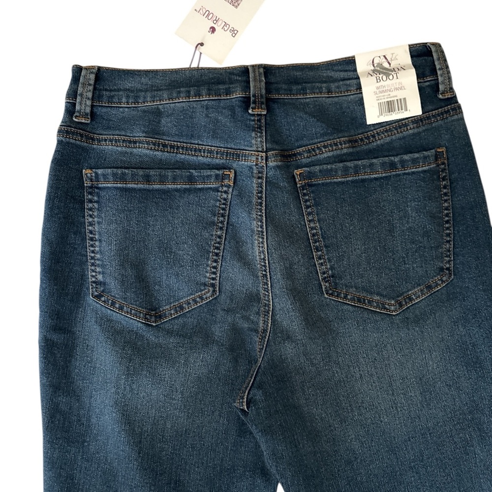 Gloria Vanderbilt Amanda Boot Cut 5-Pocket Jeans with Slimming Panel - Picture 4 of 4